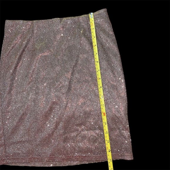 A’Gaci Dazzle Mini Skirt NYE Sparkle Elastic Bodycon Skirt - Picture 3 of 12